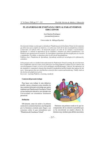 plataformas de enseñanza virtual para entornos educativos - SAV ...