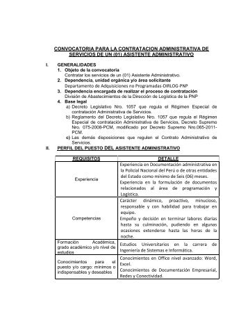 contratación administrativa de servicios de un asistente ...