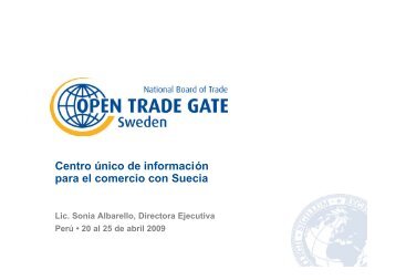 Centro único de información para el comercio con Suecia