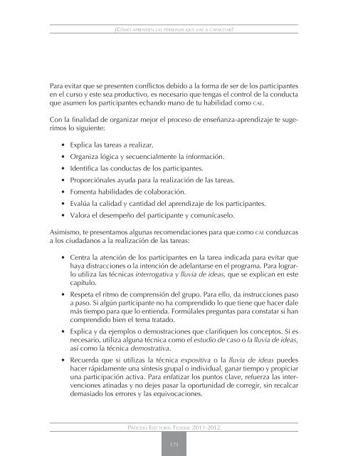 Manual del Capacitador-Asistente Electoral Tomo I (Información