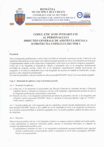 Cod Etic - directia generala de asistenta sociala si protectia copilului ...