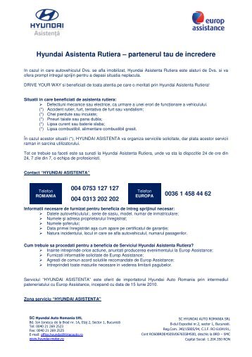 Hyundai Asistenta Rutiera – partenerul tau de ... - Colina Motors