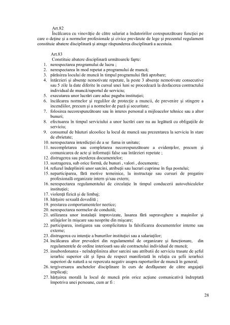 Regulament intern al DGASPC Vaslui.