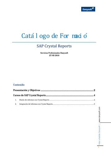 Cursos SAP Crystal Reports - Danysoft