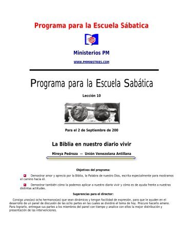 modelo Programa de la Escuela Sábatica - Ministerios PM