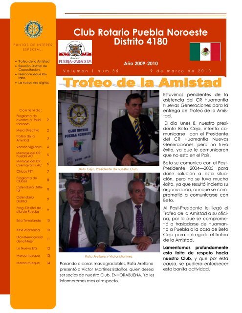 Boletin CR Puebla Noroeste 035 09.mar.10.pub - Rotary Club Sant ...