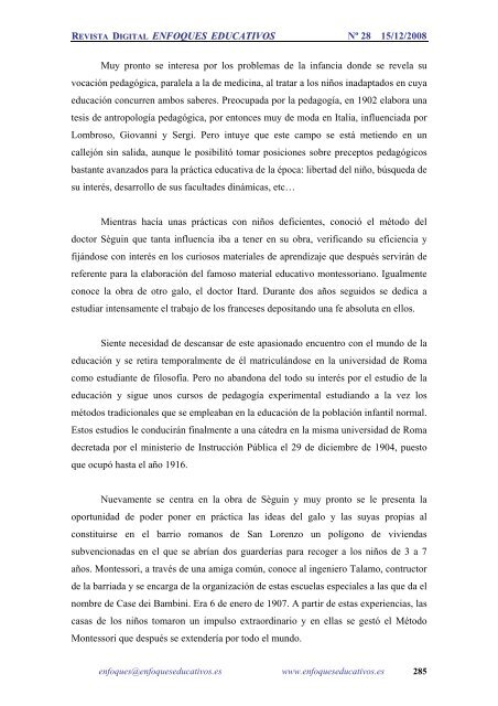 Nº 28 15/12/2008 - enfoqueseducativos.es