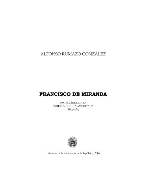 ALFONSO RUMAZO GONZÁLEZ - Ministerio del Poder Popular del ...