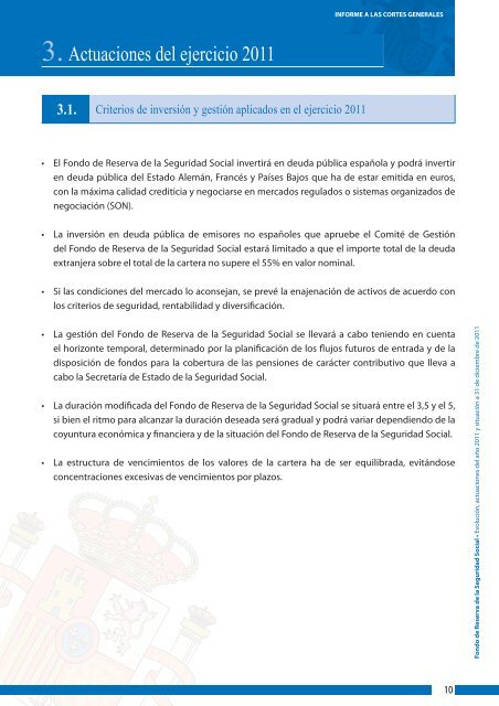 Informe del Fondo de Reserva a 31-12-2011 - Seguridad Social