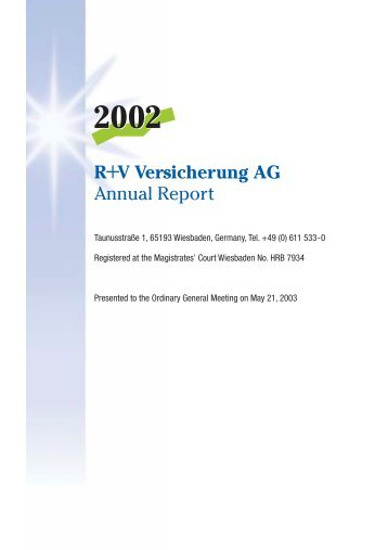 R+V Versicherung AG Annual Report