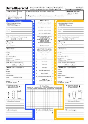 Europäischer Unfallbericht (PDF 110,2 KB) - R+V Versicherung