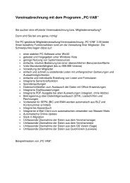 Vereinsabrechnung mit dem Programm „PC-VAB“ - Raiffeisen ...