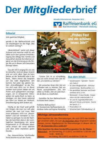 Ausgabe 1/2012 - Raiffeisenbank eG