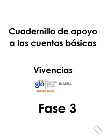 Cuadernillo de apoyo a las cuentas básicas Vivencias