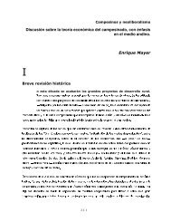 Discusión sobre la teoría económica del campesinado, con énfasis ...