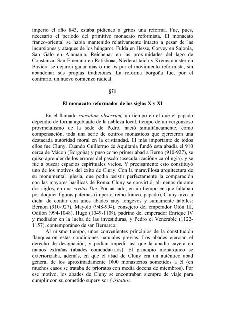 V. Monacato y Ordenes religiosas