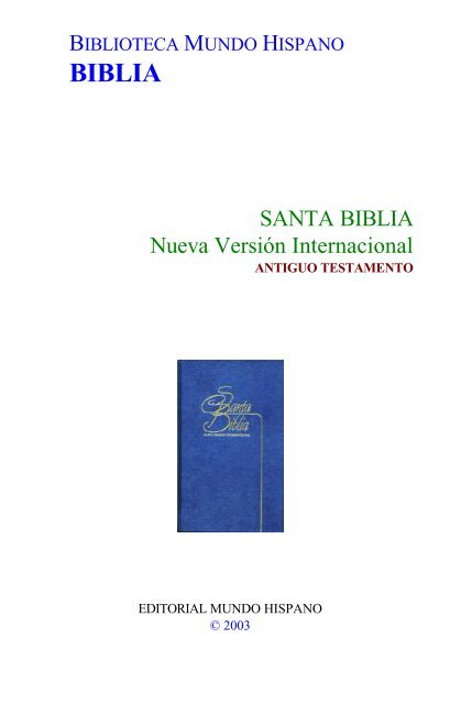 Biblia NVI Antiguo Testamento - Iglesia Anglicana Cristo Redentor