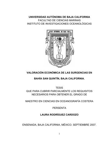 Rodríguez-Cardozo, Laura - Facultad de Ciencias Marinas ...