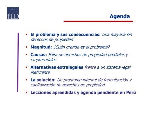 Formalización de la Propiedad: Importancia y Agenda ... - Cofopri