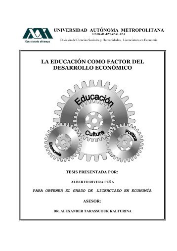 LA EDUCACIÓN COMO FACTOR DEL DESARROLLO ECONÓMICO