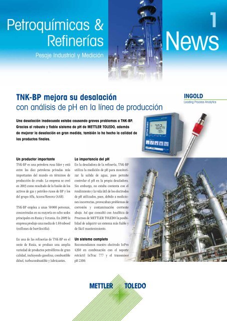 Petroquímicas & Refinerías Newsletter 1 - Mettler Toledo