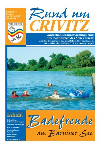 am Barniner See - Amt Crivitz