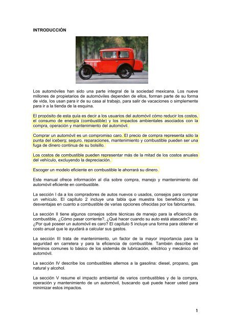 Guia Ahorro Gasolina - Comisión Nacional para el Ahorro de Energía