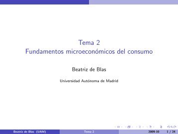 Tema 2 Fundamentos microeconómicos del consumo - Universidad ...