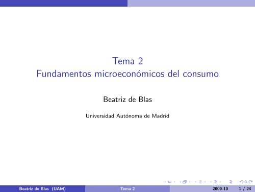 Tema 2 Fundamentos microeconómicos del consumo - Universidad ...