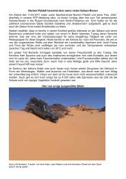 Norbert Palzkill berichtet über seine vielen Sahara-Reisen Am ...