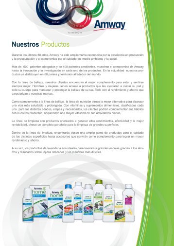 Cuidado de Grandes Superficies y Lavandería - Amway Argentina