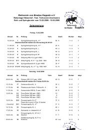 Zeiteinteilung - Reiterverein von Bredow Keppeln eV