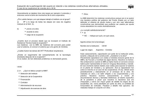 evaluacion de la participacion del usuario en relacion a los sistemas ...