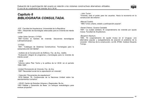 evaluacion de la participacion del usuario en relacion a los sistemas ...