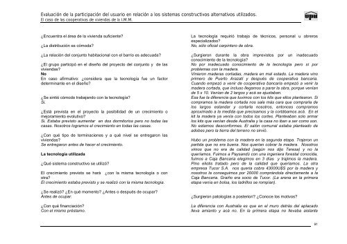 evaluacion de la participacion del usuario en relacion a los sistemas ...