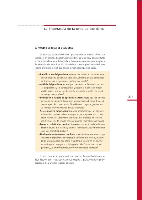 Importancia de la toma de decisiones - Universidad de Murcia