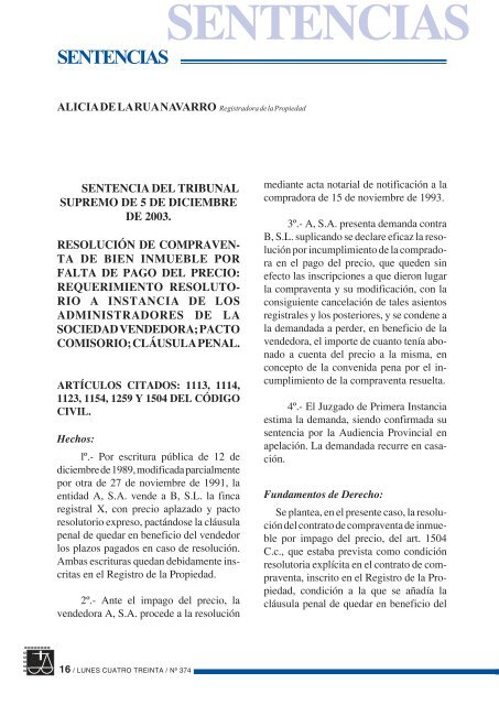 Revista nº 374 - Registradores Comunidad Valenciana