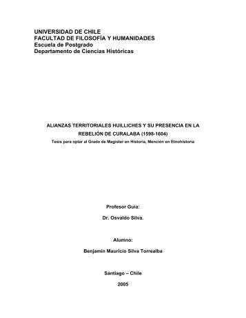 UNIVERSIDAD DE CHILE FACULTAD DE FILOSOFÍA Y ...