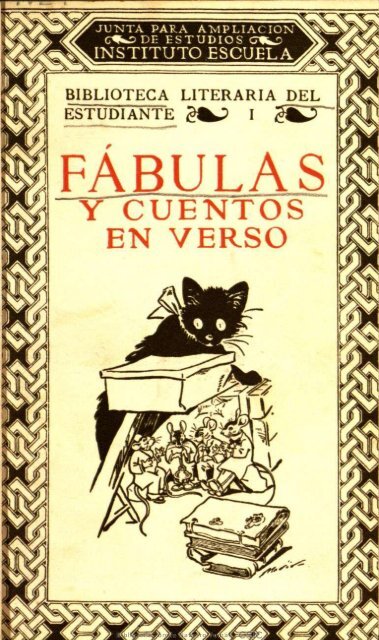y cuentos en verso - Biblioteca Tomás Navarro Tomás
