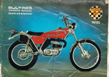 Bultaco Sherpa 74-125 Gris-roja Modelos 185-185 Man ... - Lamaneta