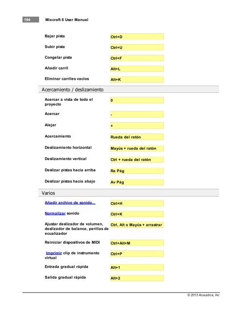 Mixcraft 6 User Manual - Acoustica