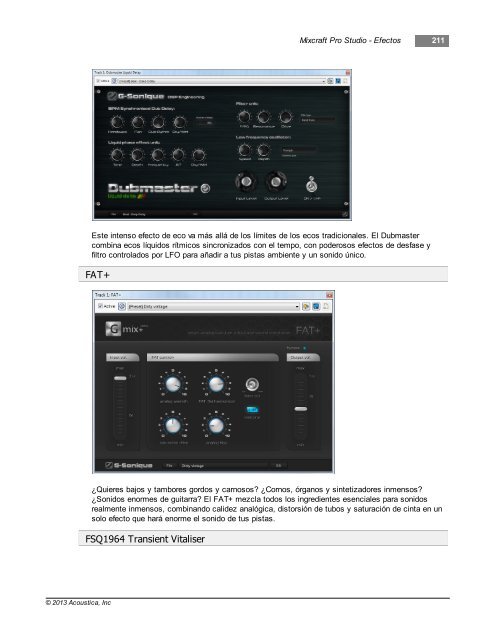 Mixcraft 6 User Manual - Acoustica