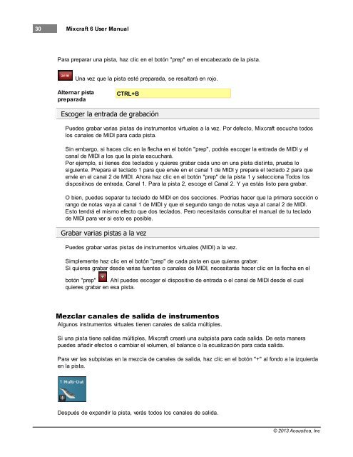 Mixcraft 6 User Manual - Acoustica