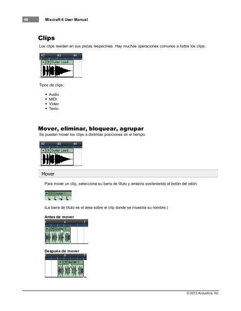 Mixcraft 6 User Manual - Acoustica