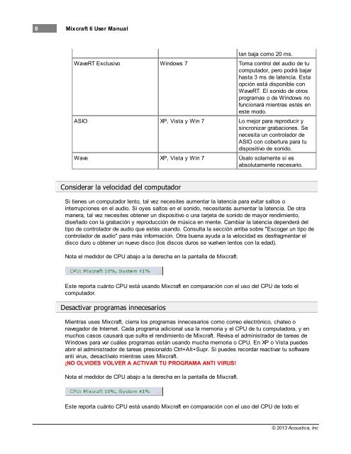 Mixcraft 6 User Manual - Acoustica