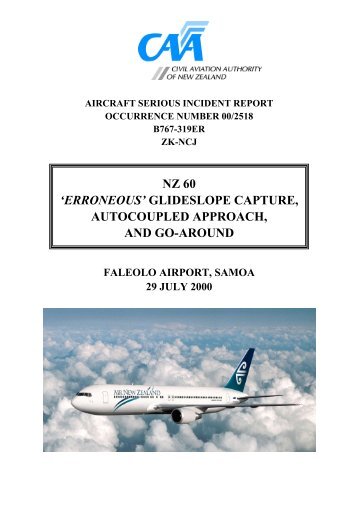 aircraft serious incident report occurrence number 00/2518