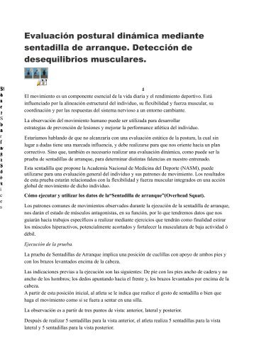 Evaluación postural dinámica mediante sentadilla de arranque ...