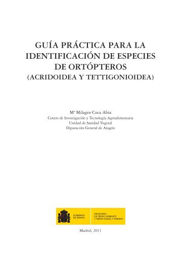 guía práctica para la identificación de especies de ortópteros