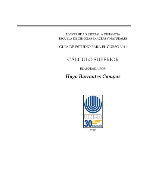 GE3011 Cálculo Superior - Repositorio de la Universidad Estatal a ...