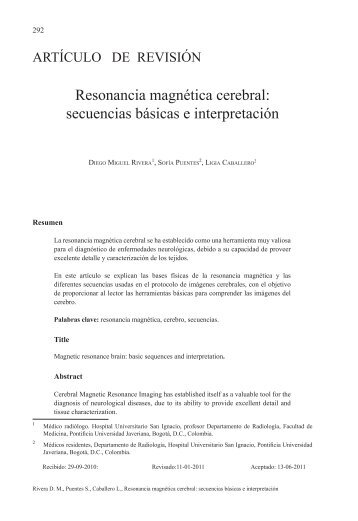 Resonancia magnética cerebral: secuencias básicas e interpretación